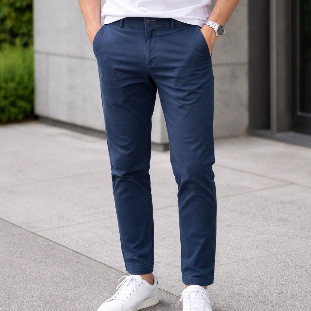 J. Crew Flex Slim Classic Navy Chinos 36 X 32